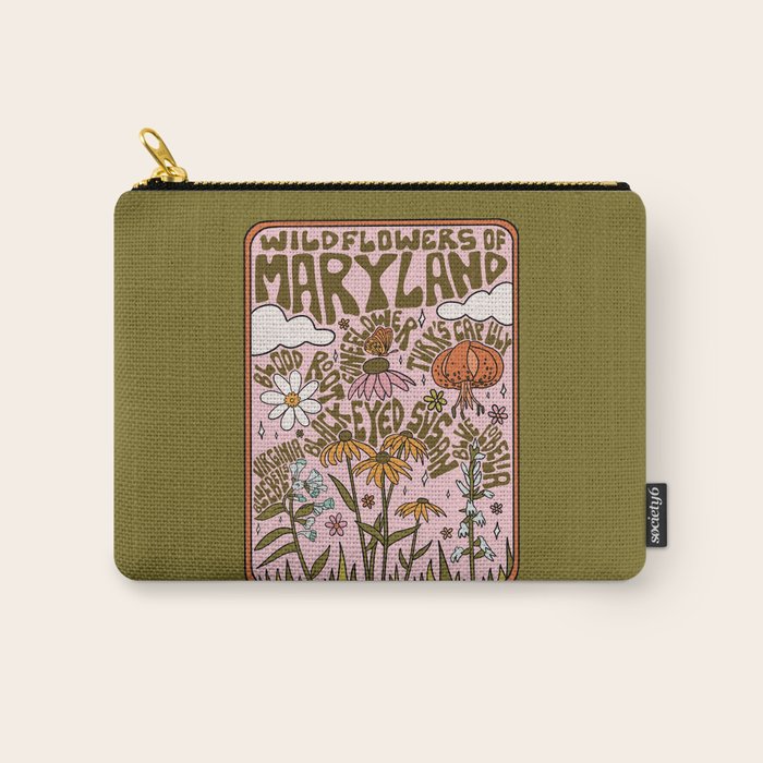 Maryland Wildflowers Carry All Pouch Gallery Image 1