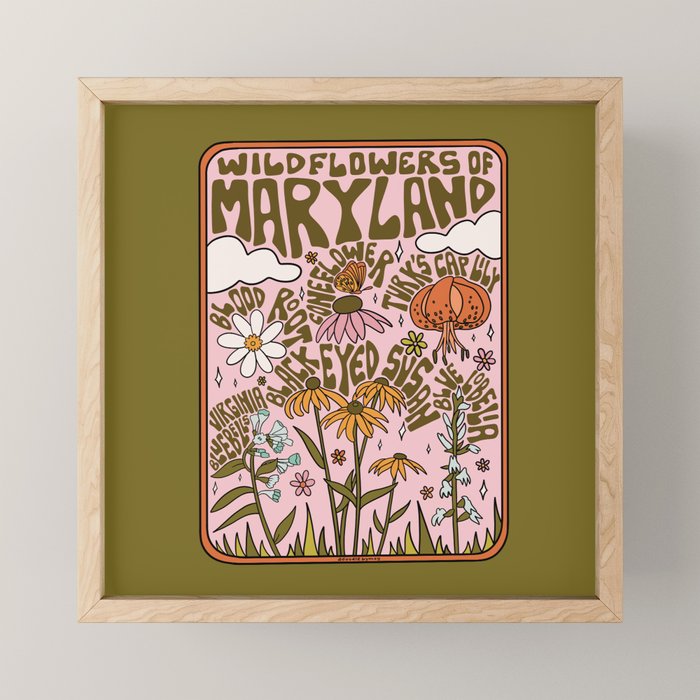 Maryland Wildflowers Mini Art Print Gallery Image 1