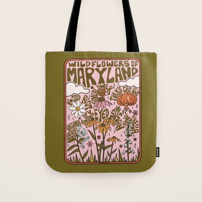 Maryland Wildflowers Tote Bag Gallery Image 1
