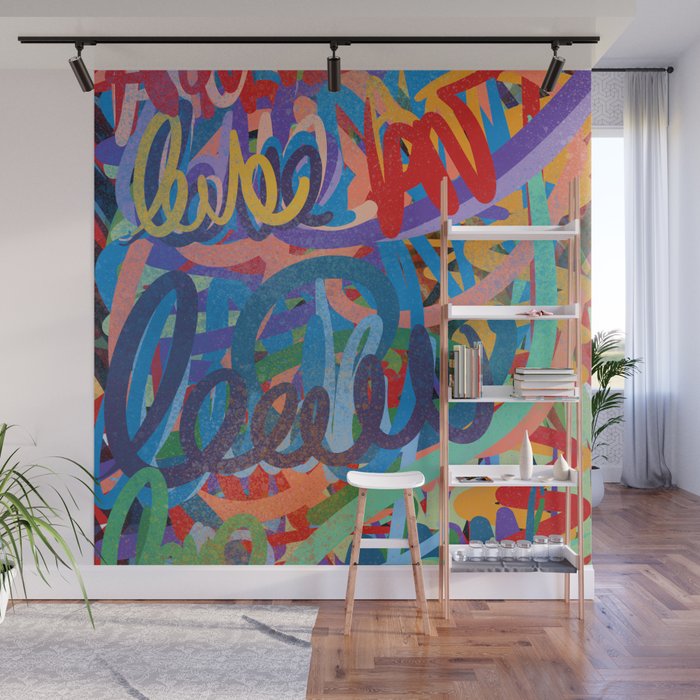 Urban Graffiti Art Love Sprayed  Wall Mural Gallery Image 1