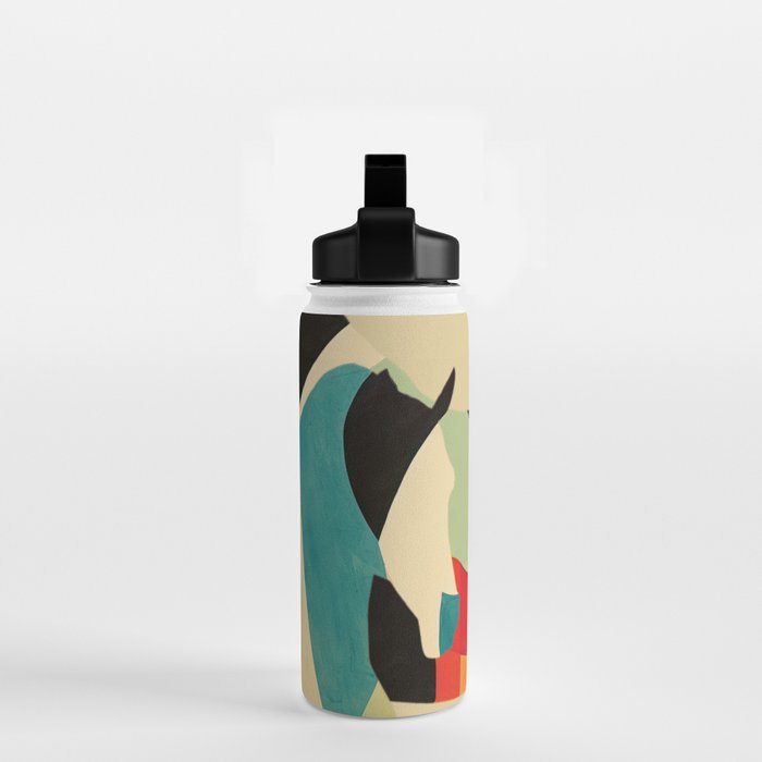 Colorful Abstract Horses 1 Water Bottle Gallery Image 2