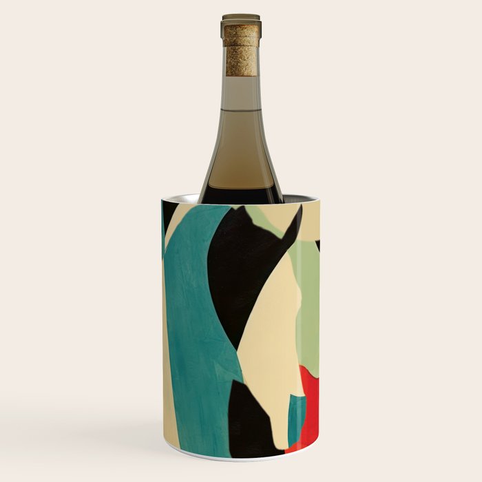 Colorful Abstract Horses 1 Wine Chiller Gallery Image 3
