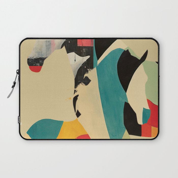 Colorful Abstract Horses 1 Laptop Sleeve Gallery Image 1