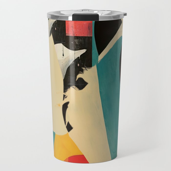 Colorful Abstract Horses 1 Travel Mug Gallery Image 1