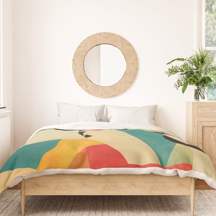 Colorful Abstract Horses 1 Duvet Cover Gallery Image 3
