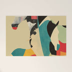 Colorful Abstract Horses 1 Welcome Mat Gallery Image 1