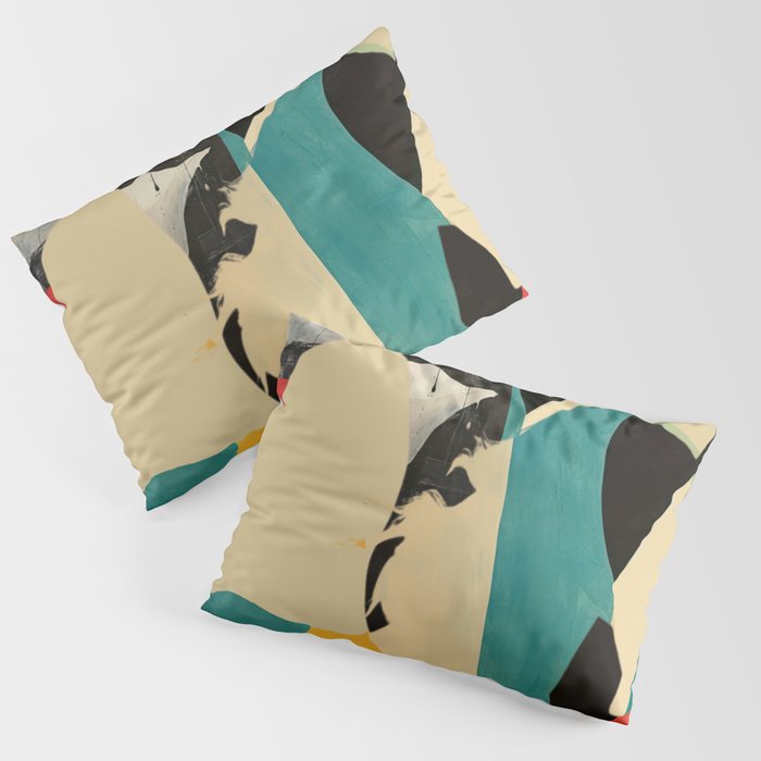 Colorful Abstract Horses 1 Pillow Sham Gallery Image 1