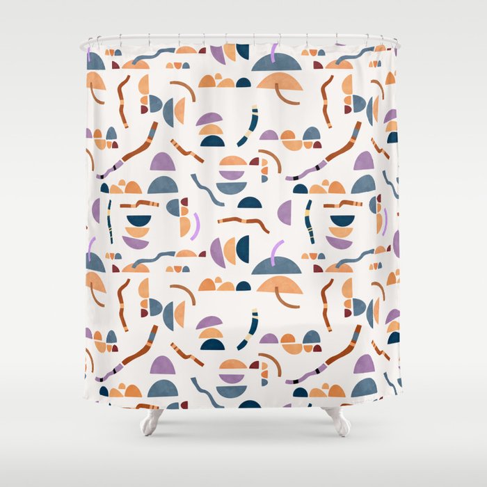 Modern simple shapes C Shower Curtain Gallery Image 1