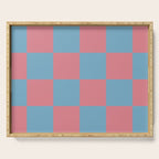 Cool Eclectic Revival Checks Serving Tray Gallery Image 1