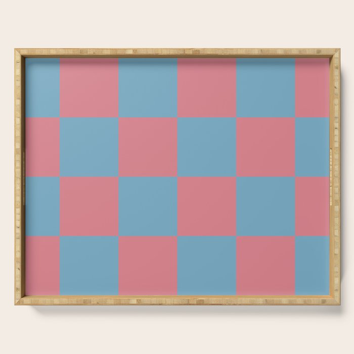 Cool Eclectic Revival Checks Serving Tray Gallery Image 1