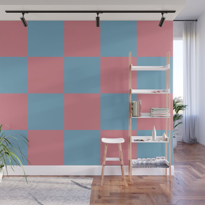 Cool Eclectic Revival Checks Wall Mural Gallery Image 1