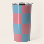 Cool Eclectic Revival Checks Travel Mug Gallery Image 1