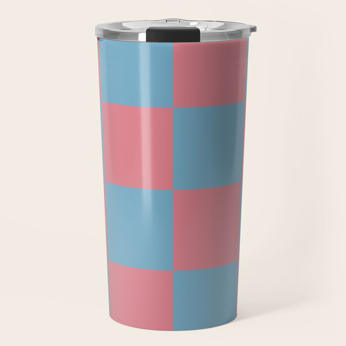Cool Eclectic Revival Checks Travel Mug Gallery Image 1