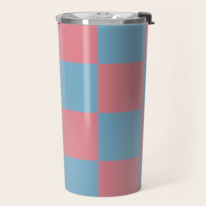 Cool Eclectic Revival Checks Travel Mug Gallery Image 2
