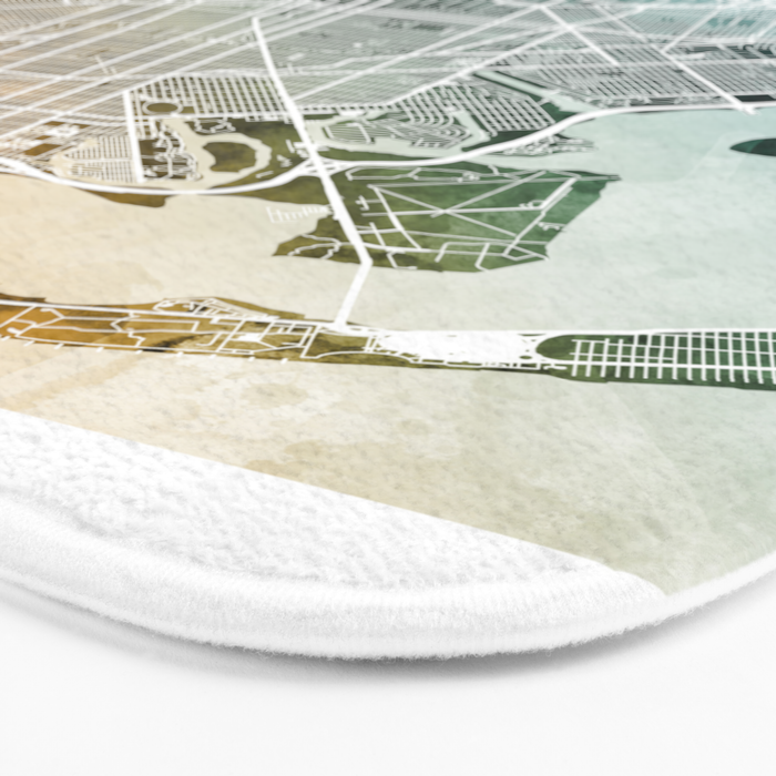 Brooklyn New York City Street Map Bath Mat Gallery Image 3