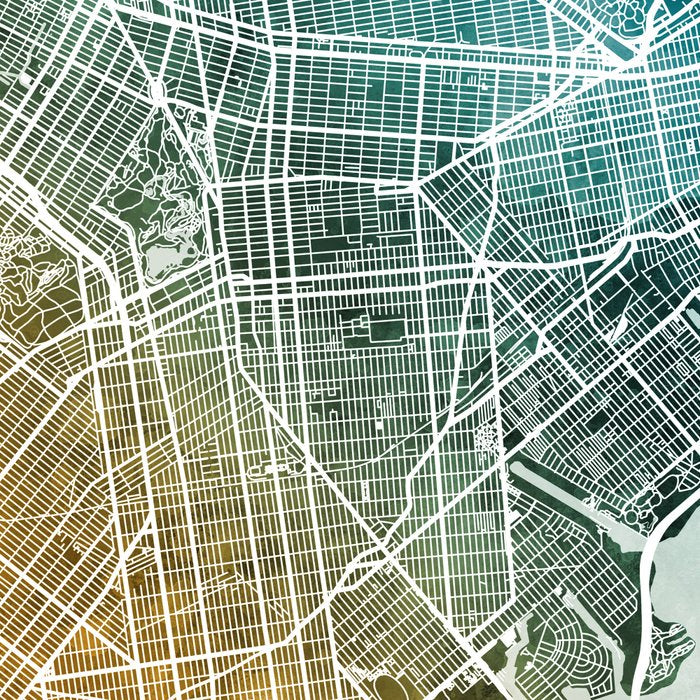 Brooklyn New York City Street Map Coffee Mug Gallery Image 2