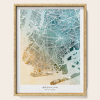 Brooklyn New York City Street Map Serving Tray Gallery Image 1