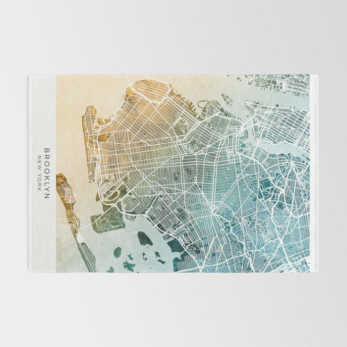 Brooklyn New York City Street Map Rug Gallery Image 2