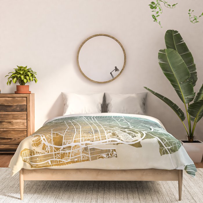Brooklyn New York City Street Map Comforter Gallery Image 3