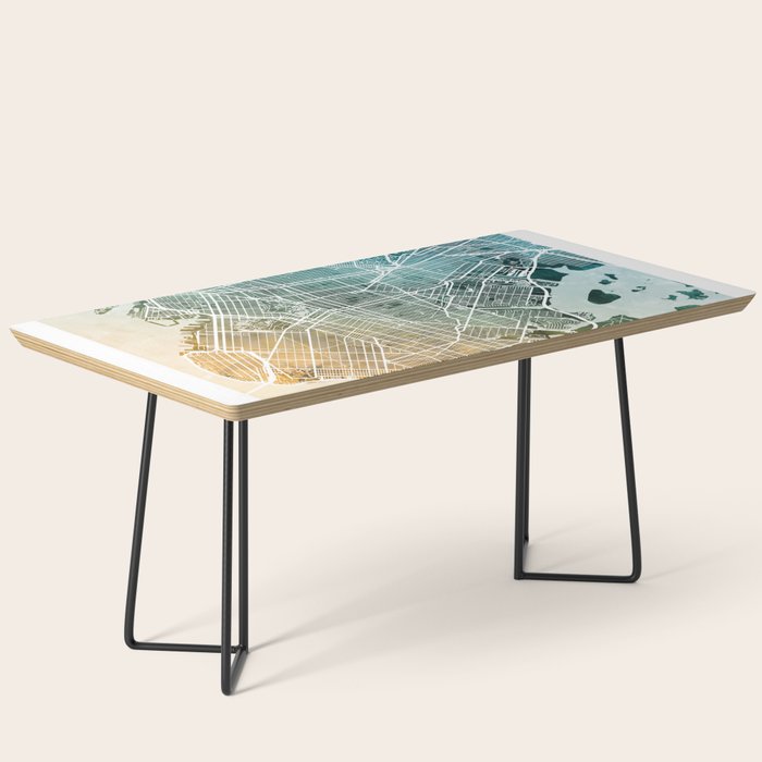Brooklyn New York City Street Map Coffee Table Gallery Image 1