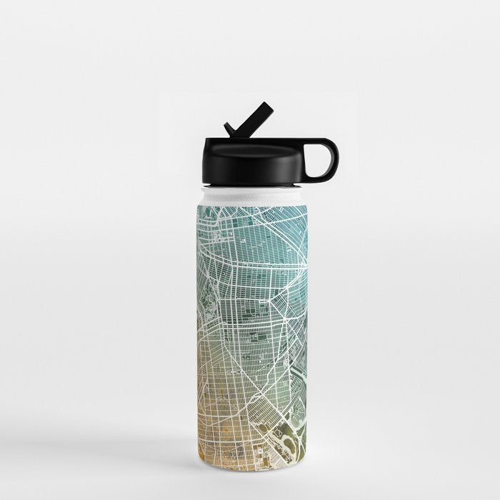 Brooklyn New York City Street Map Water Bottle Gallery Image 1