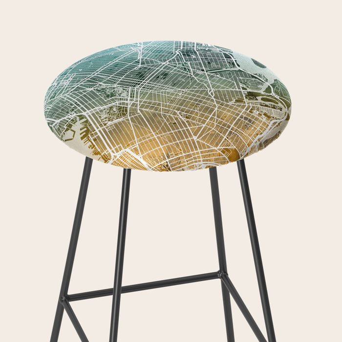 Brooklyn New York City Street Map Stool Gallery Image 2