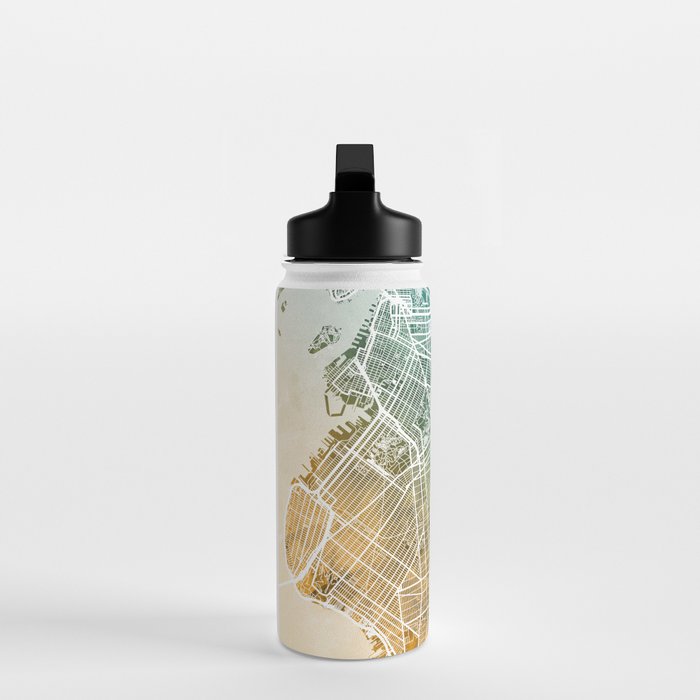 Brooklyn New York City Street Map Water Bottle Gallery Image 3