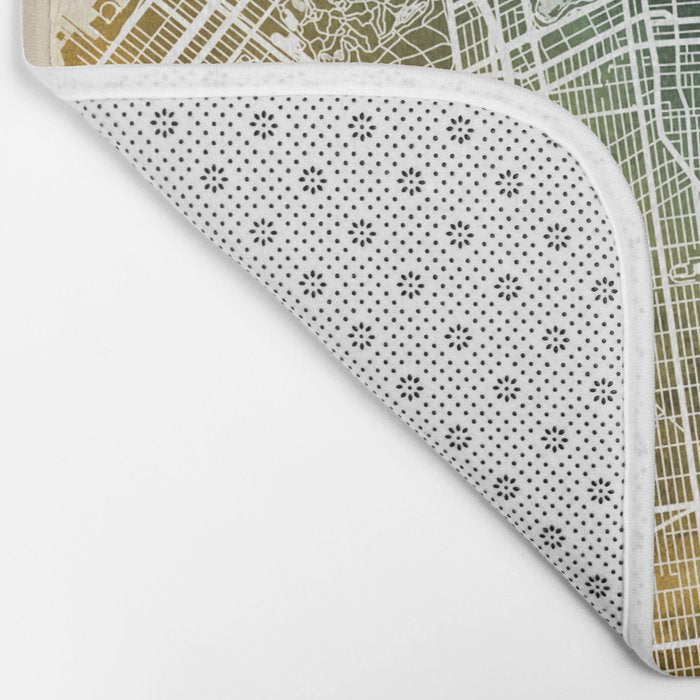 Brooklyn New York City Street Map Bath Mat Gallery Image 2
