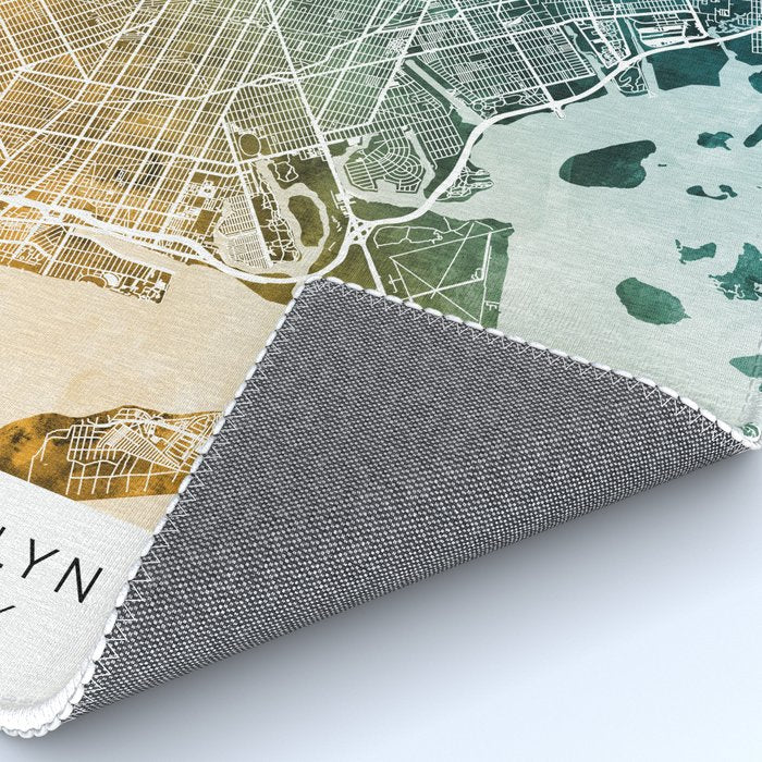 Brooklyn New York City Street Map Rug Gallery Image 4
