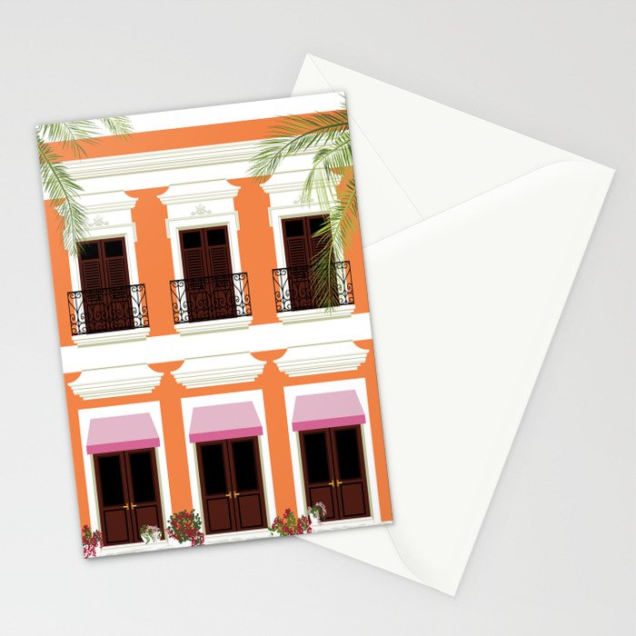 Puerto Rico Orange House Stationery Card Gallery Image 2