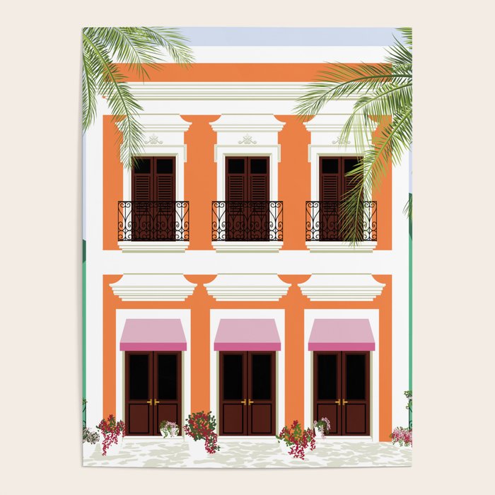 Puerto Rico Orange House Poster Gallery Image 1