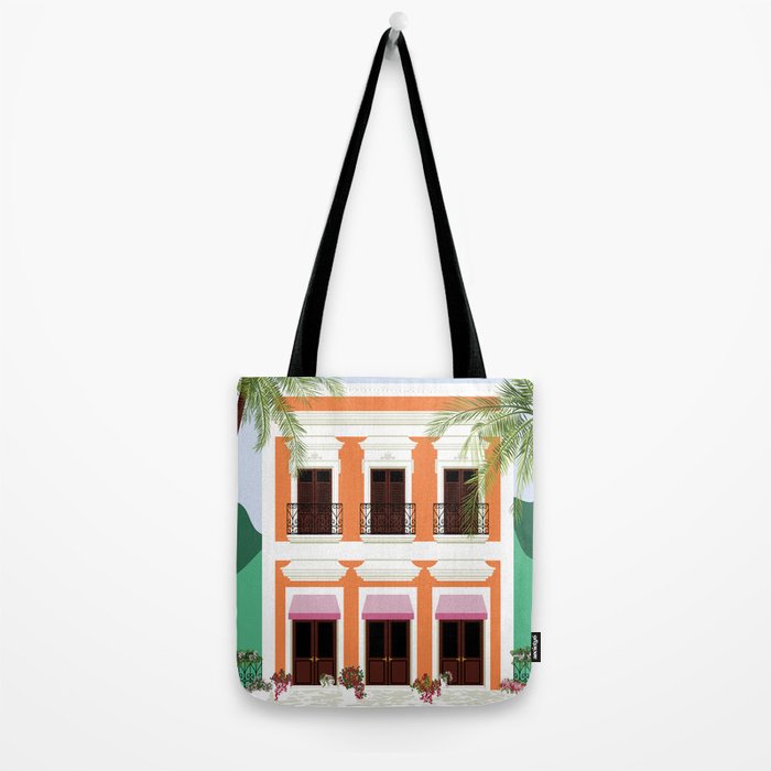 Puerto Rico Orange House Tote Bag Gallery Image 2