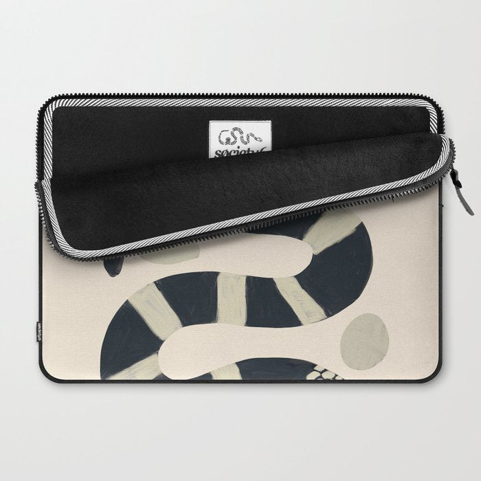 Black and White Snake Laptop Sleeve Gallery Image 2