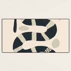 Black and White Snake Desk Mat Gallery Image 3