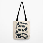 Black and White Snake Tote Bag Gallery Image 2