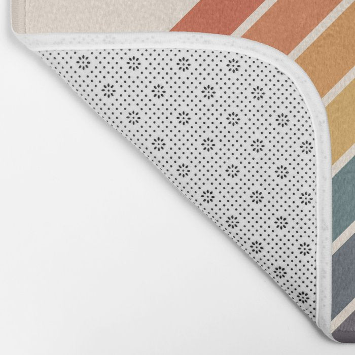 Arida -  70s Summer Style Retro Stripes Bath Mat Gallery Image 2