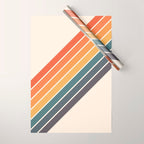 Arida -  70s Summer Style Retro Stripes Wrapping Paper Gallery Image 1