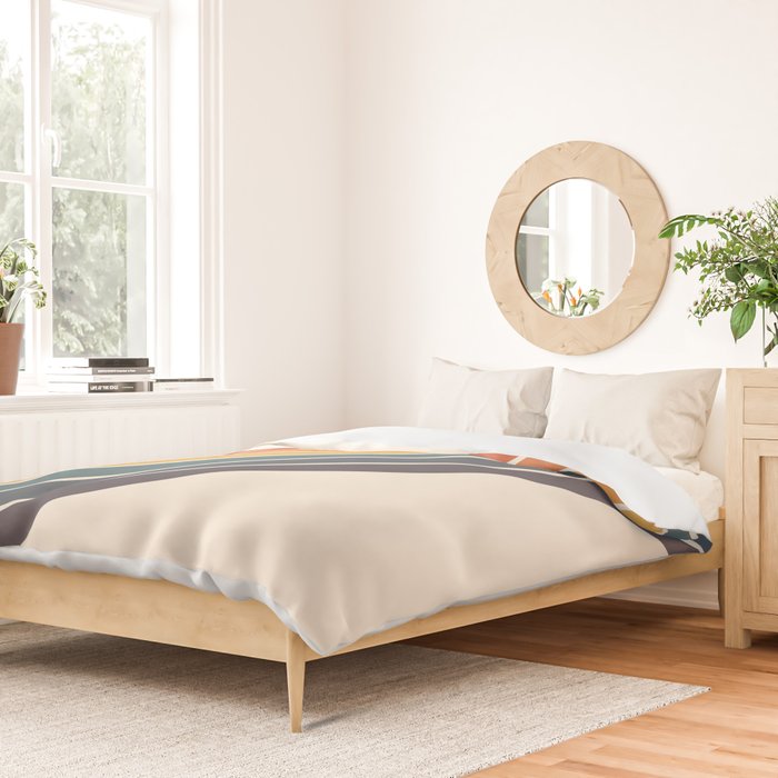 Arida -  70s Summer Style Retro Stripes Duvet Cover Gallery Image 2