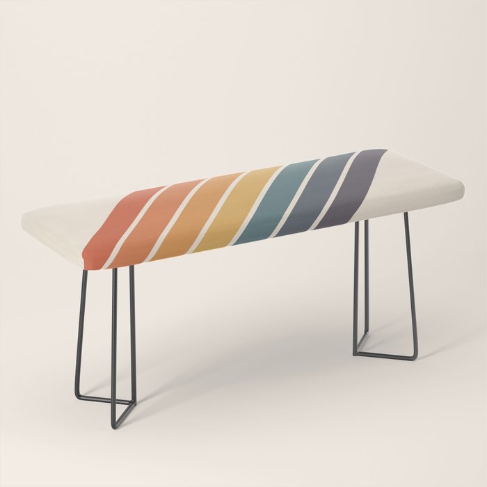 Arida -  70s Summer Style Retro Stripes Bench Gallery Image 1