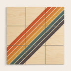 Arida -  70s Summer Style Retro Stripes Wood Wall Art Gallery Image 1