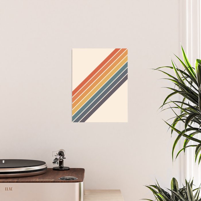 Arida -  70s Summer Style Retro Stripes Poster Gallery Image 2