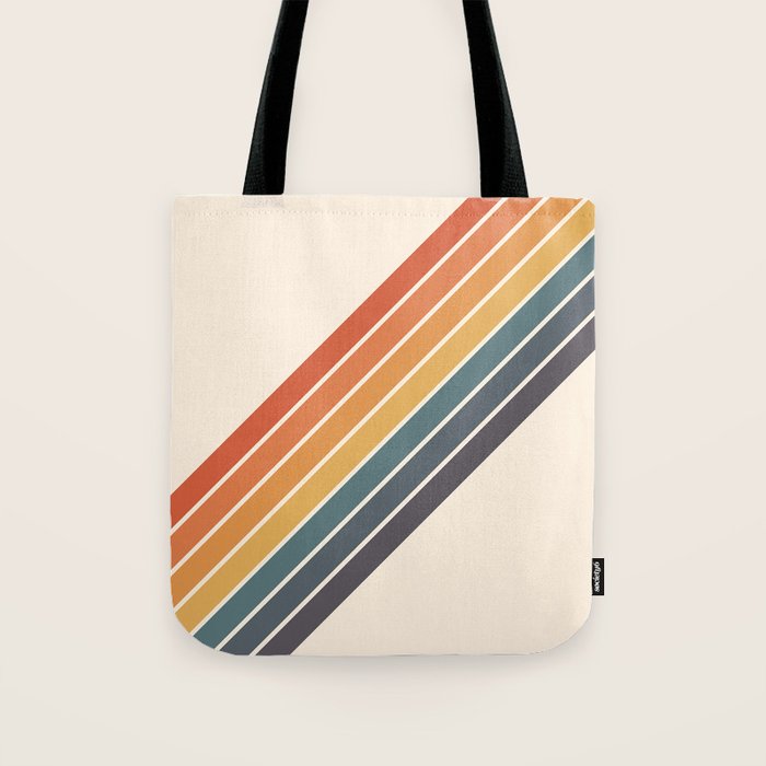 Arida -  70s Summer Style Retro Stripes Tote Bag Gallery Image 1