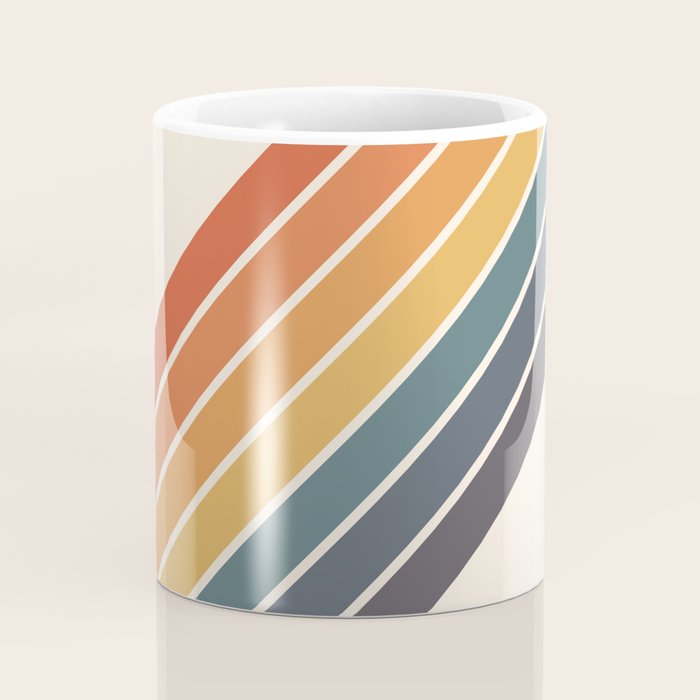 Arida -  70s Summer Style Retro Stripes Coffee Mug Gallery Image 4