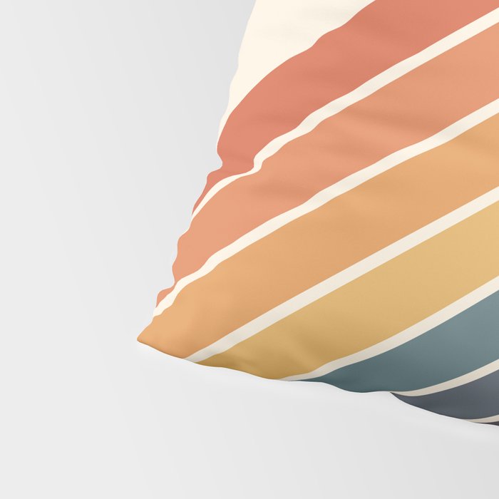 Arida -  70s Summer Style Retro Stripes Pillow Sham Gallery Image 4