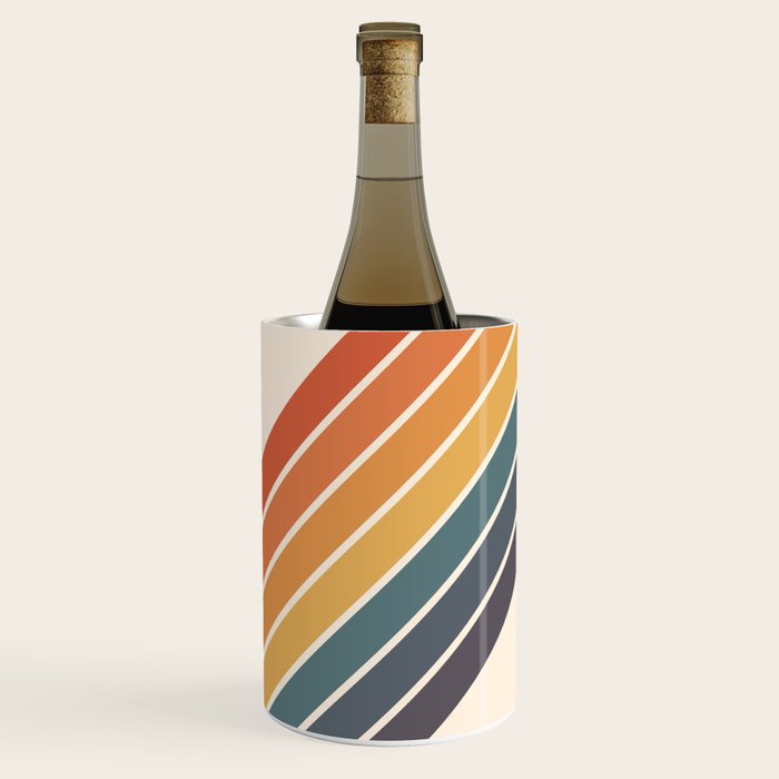 Arida -  70s Summer Style Retro Stripes Wine Chiller Gallery Image 1