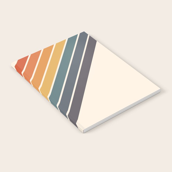 Arida -  70s Summer Style Retro Stripes Notebook Gallery Image 2