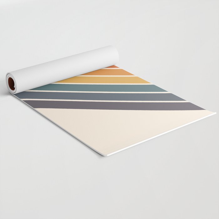 Arida -  70s Summer Style Retro Stripes Yoga Mat Gallery Image 2