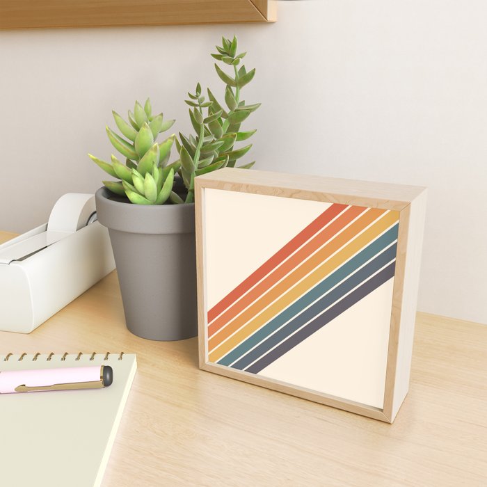 Arida -  70s Summer Style Retro Stripes Mini Art Print Gallery Image 2