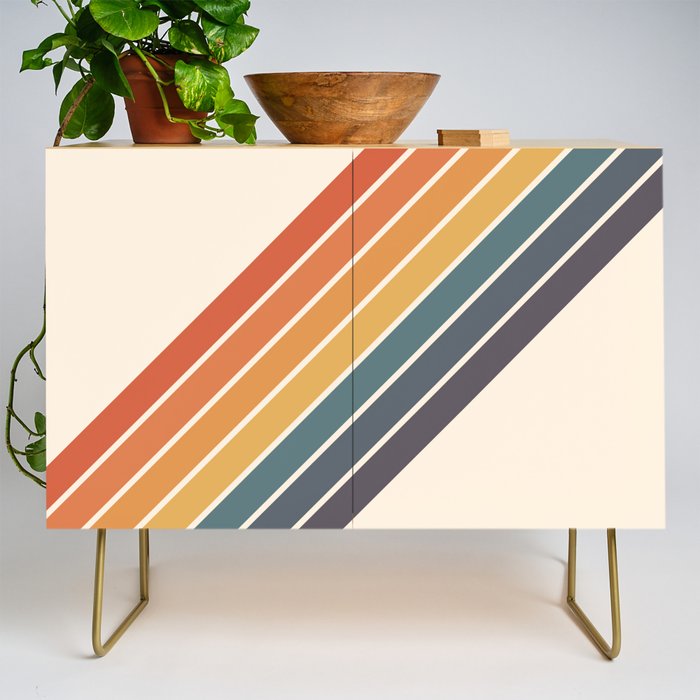 Arida -  70s Summer Style Retro Stripes Credenza Gallery Image 1