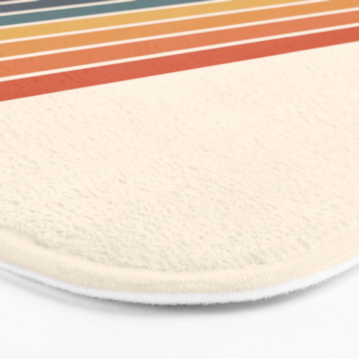 Arida -  70s Summer Style Retro Stripes Bath Mat Gallery Image 3